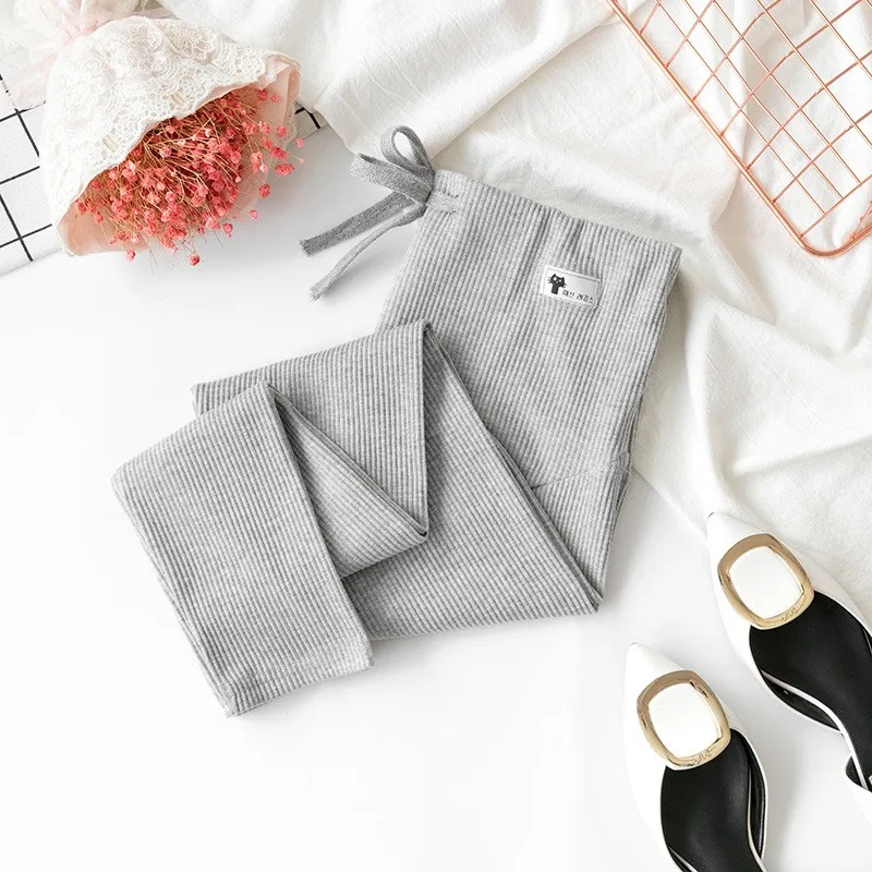 2021 Леггинсы для беременных из хлопка с регулируемой талией женщин Одежда брюки