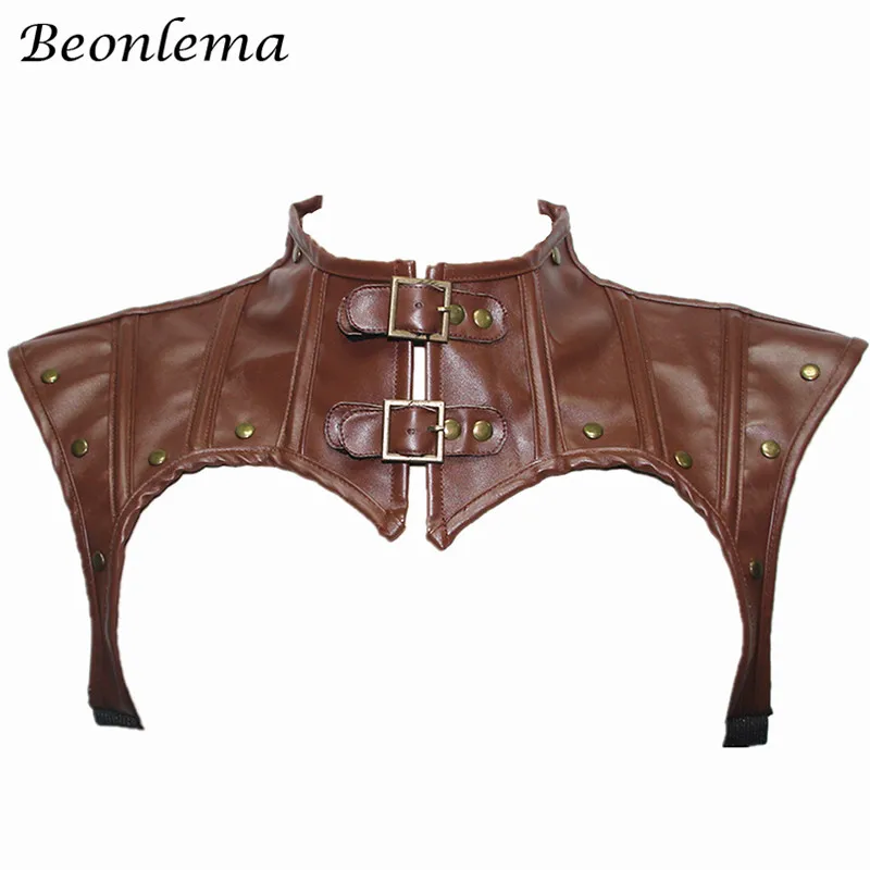 Корсет женский в стиле стимпанк Beonlema Черный корсет для шеи готический Топ шаль