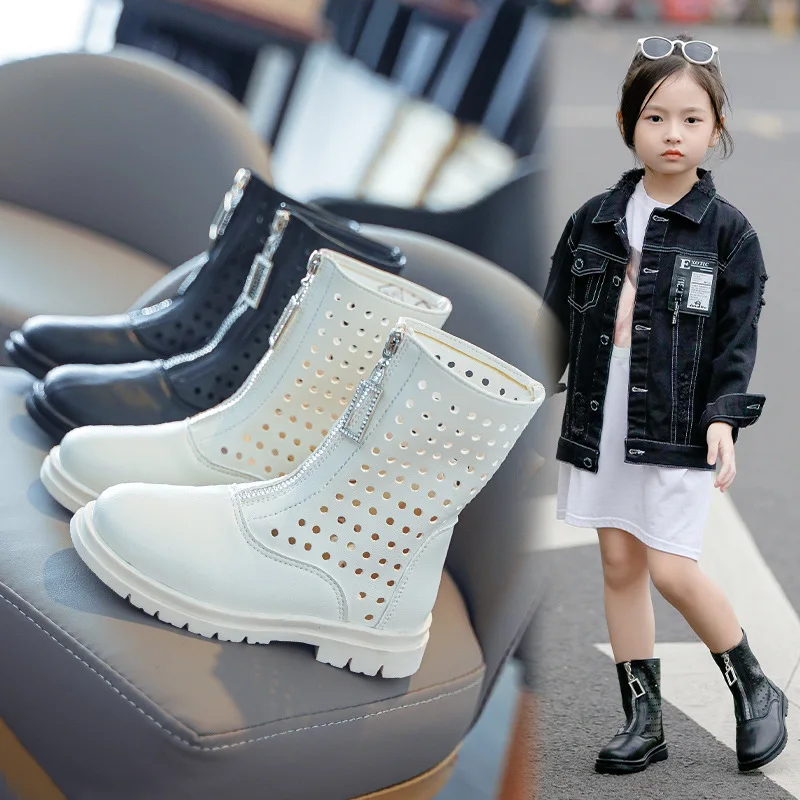 Осенние ботинки для девочек сандалии летняя обувь детей модные детские