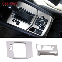 for mazda cx 5 cx5 2020 2019 2018 2017 accessories central control at gear panel trim covers interior stainless steel decoration