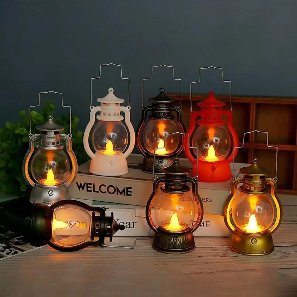 

Halloween Decoration Led Candles Tea Light Vintage Castle Pumpkin Ghost Hanging LED Lantern Lamp Halloween Party Home supplies