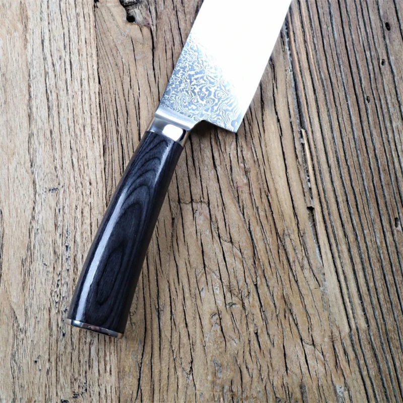 7 дюймовый ножи накири GRANDSHARP дамасский японский инструмент из нержавеющей стали