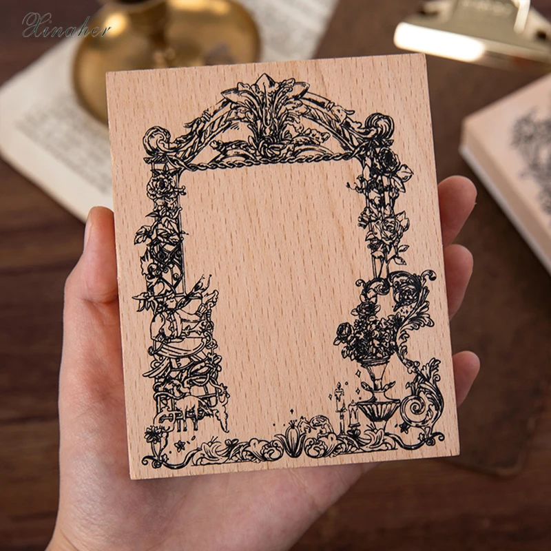 XINAHER Vintage Dream roaming frame decoration stamp wooden rubber stamps for scrapbooking stationery DIY craft standard | Дом и сад