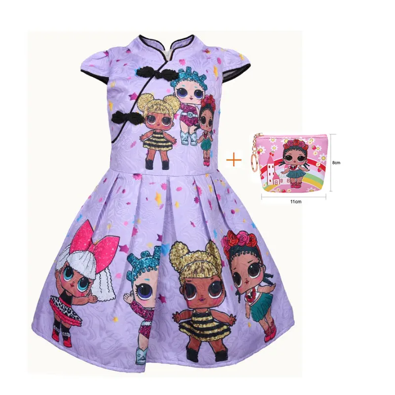 Новинка детское платье Чонсам с рисунком юбка Детская кукла надписью |