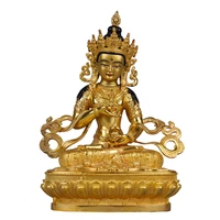 tibet tibetan buddhism supplies pure copper tantra 7 inch red copper with gilding vajra buddha ornament
