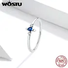 WOSTU, новинка, 925 пробы, серебро, простые кольца на палец, для женщин, винтаж, ретро стиль, штабелируемые кольца, браслет, серебро, ювелирные украшения, DXR679