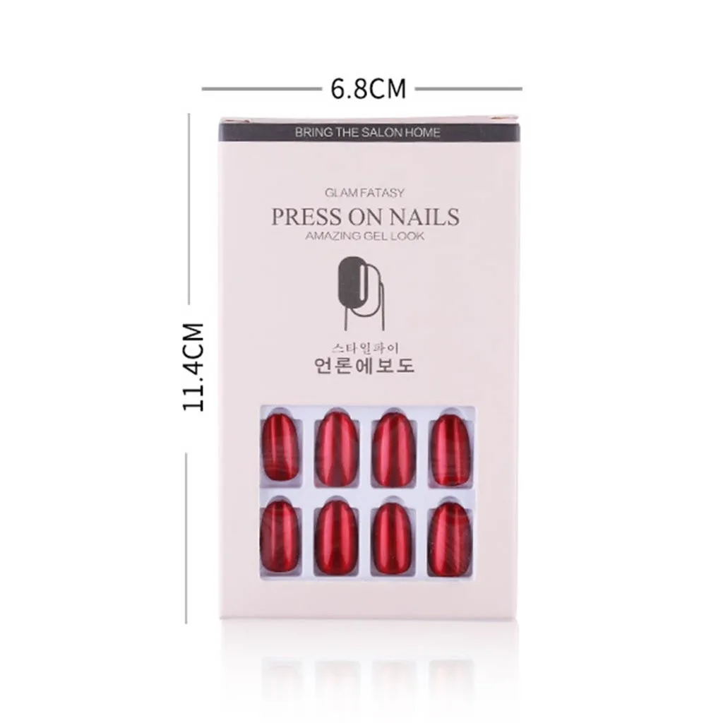 Накладные ногти Короткие круглые мягкие готовые пригодные для носки детали 24