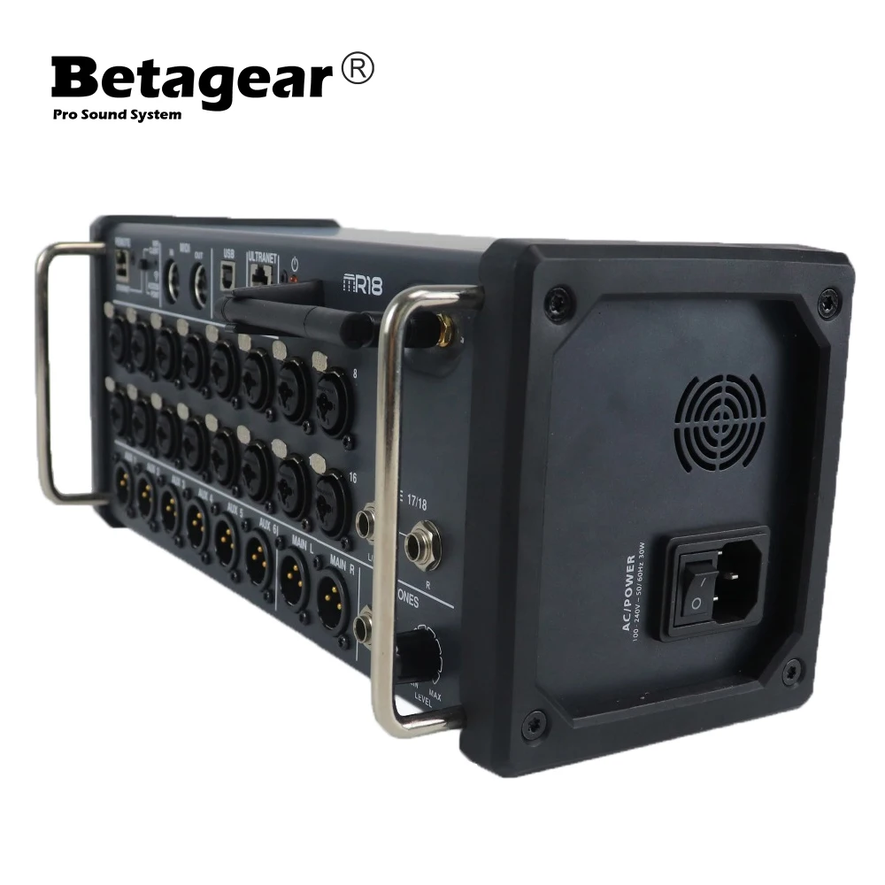 Betagear 18 каналов Mr18 миксер аудио Dj оборудование микшерный пульт Studio Wi Fi Usb Цифровой