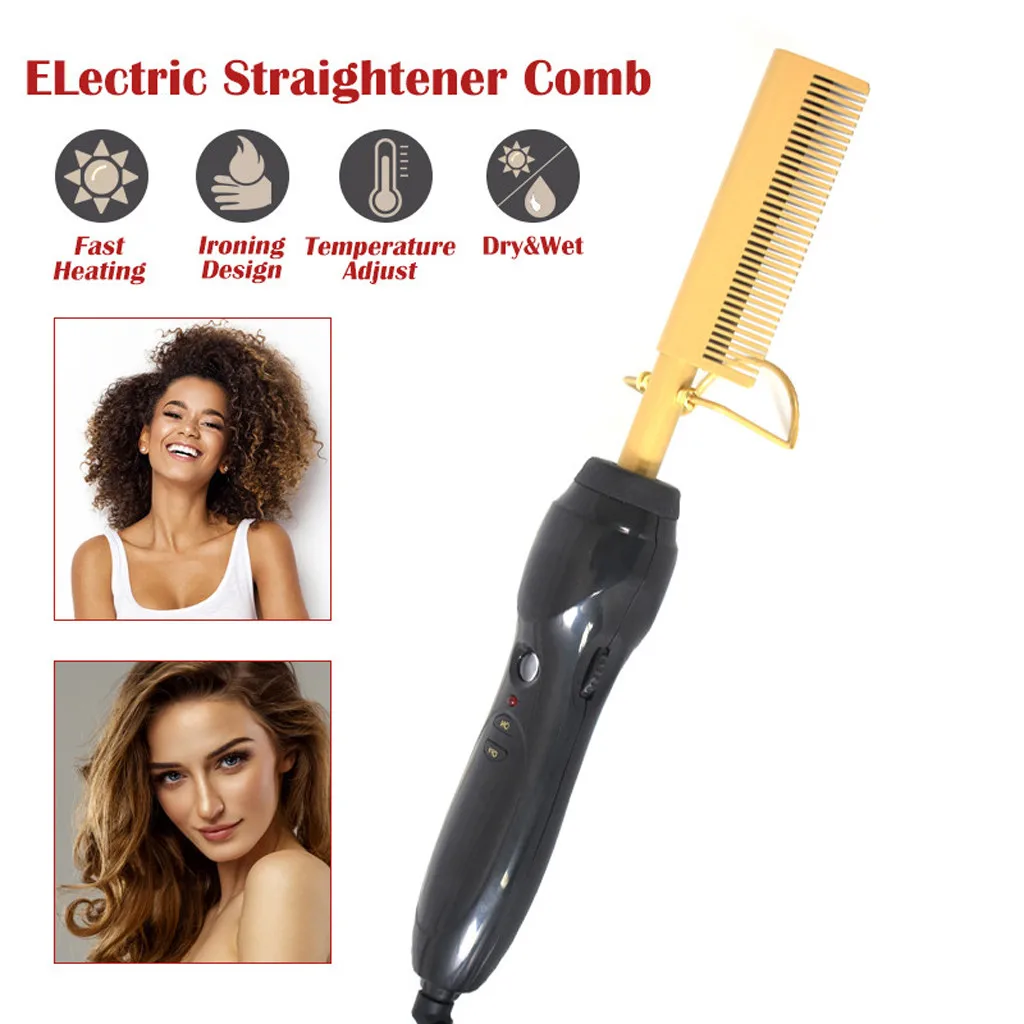 Горячая расческа влажные сухие волосы использовать щипцы для завивки волос