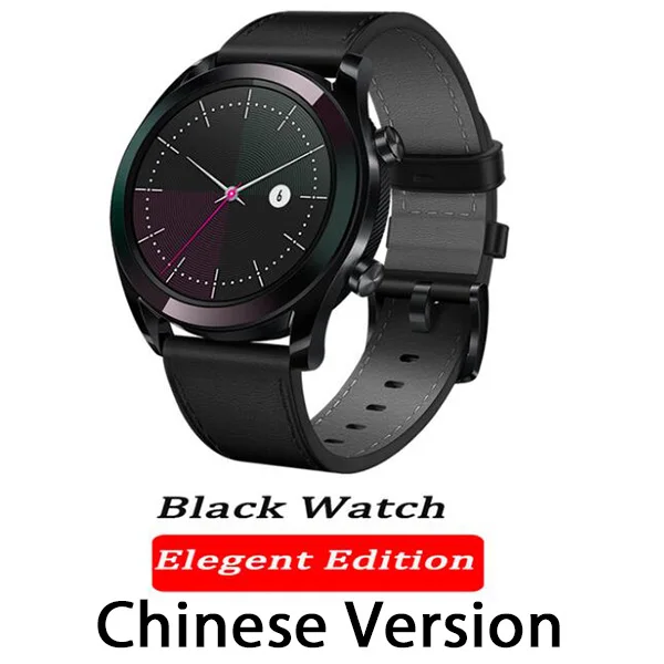 Huawei Watch GT Смарт часы Поддержка gps NFC 14 дней Срок службы батареи 5 атм водонепроницаемый телефонный Звонок трекер сердечного ритма для Android iOS - Цвет: Black Elegant