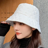 autumn and winter womens solid color simple fisherman hat cotton keep warm 2020 new fashion trendy small basin caps
