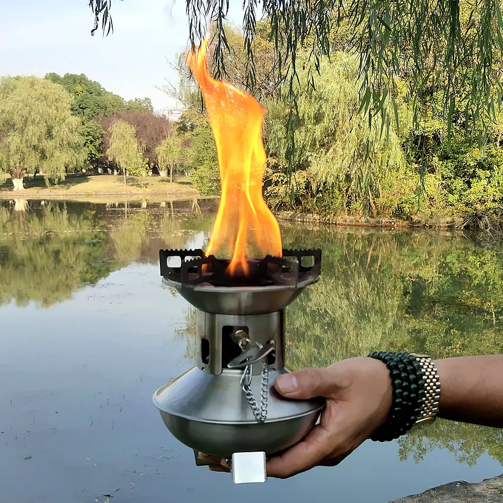 

Lighten up Portable Camping Gasoline Stove Gas Furnace Cooking Stove Cooker Cookware For Travel Picnic BBQ Gas Grill