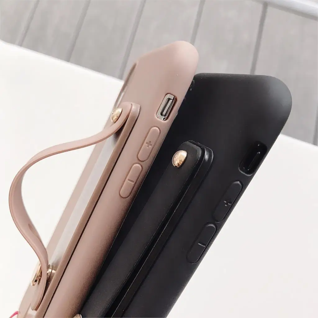 Силиконовый браслет на запястье чехол для телефона iPhone 11 Pro MAX XS XR X 8 7 6S Plus 5s SE