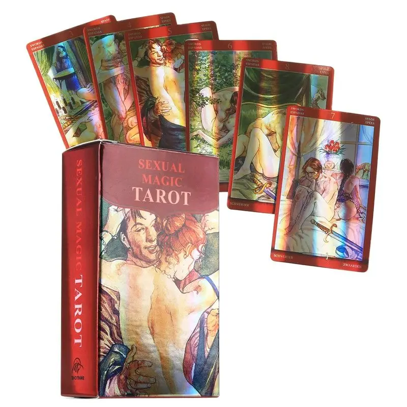 

Новинка 2020, Карта Таро, лазерная полностью английская комикса, Домашние развлечения, гадания, судьба вечерние ринка, игра-Волшебный Таро для...