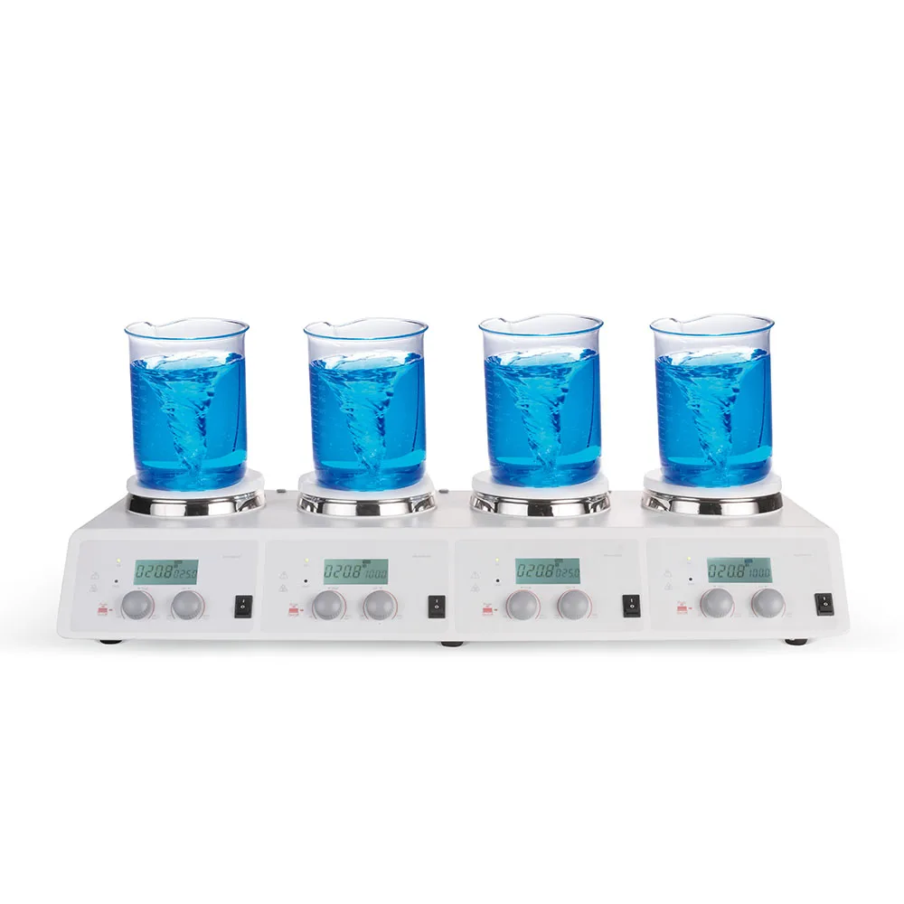 

MS-H340-S4 4-Channel LCD Digital Hotplate Magnetic Stirrer, heating temperature up to 340°C