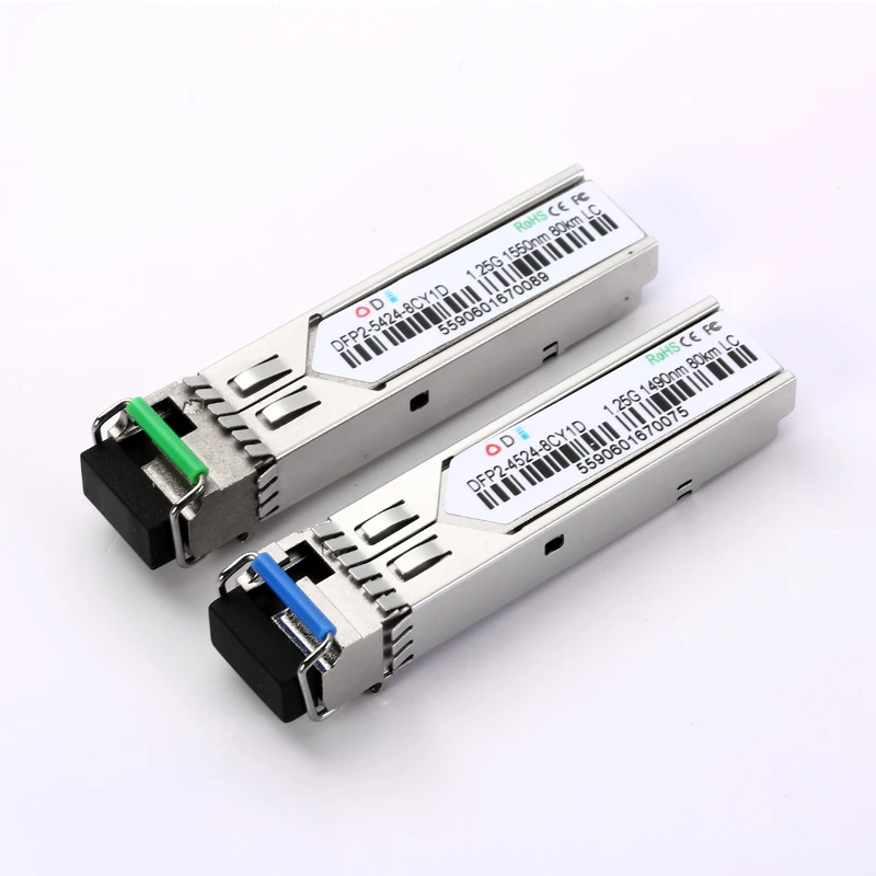 Волоконно-оптический модуль LC 80KM SFP 155M 100KM 1490 нм одноволоконный оптический для ONU