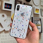 Чехол-накладка для iPhone 11, 12, 13 Pro Max, XR, XS Max, 6S, 7, 8 Plus, X, SE, прозрачный, противоударный, с блестками, разных цветов