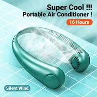 airmsen neck fan portable mini bladeless usb rechargeable fan mute sports 3 speed fan for summer outdoor ventilador cooling