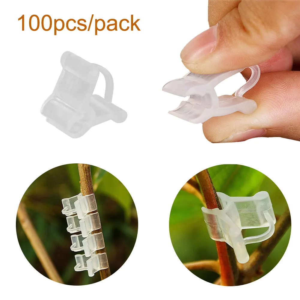 

100pcs/pack Gardening Vegetables Tomato Branch Fixing Tool For Climbing Plants Plant Clip Vine Support Clamp Farming Agriculture