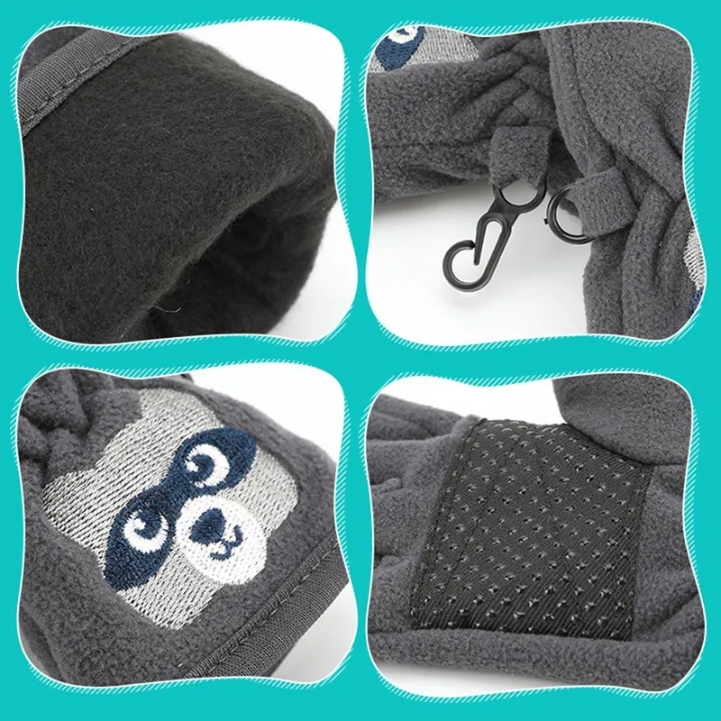 H/Детские перчатки зимние лыжные с рисунком медведя двухслойные подогревом