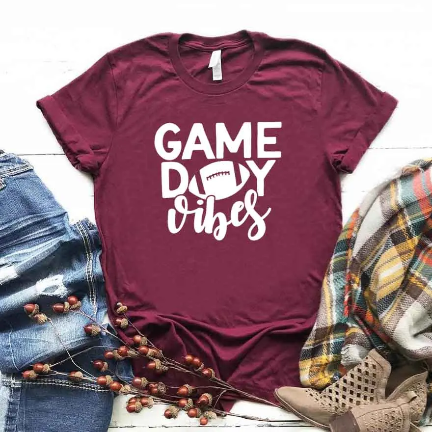 Женские футболки игра День Vibes с принтом футболка короткими рукавами и круглым