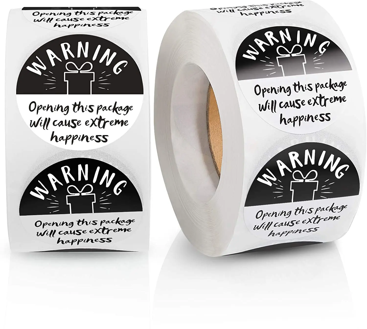 

500pcs Round Warnning Open This Package Will Cause Extreme Happiness Stickers 1.5 Inch Thanksgiving Day Scrapbooking Sticker