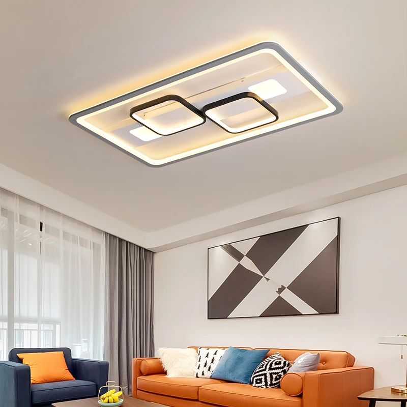 Прямоугольные современные светодиодные потолочные лампы для гостиной