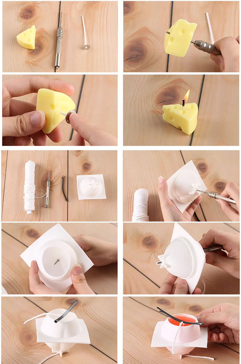 200 шт. 10 мм фитиль для свечей наклейка изготовления термостойкая Двусторонняя s