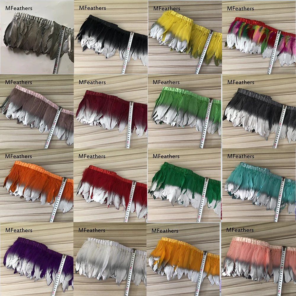 Оптовая продажа 2 ярда/партия 20 цветов натуральное гусиное перо окрашенное