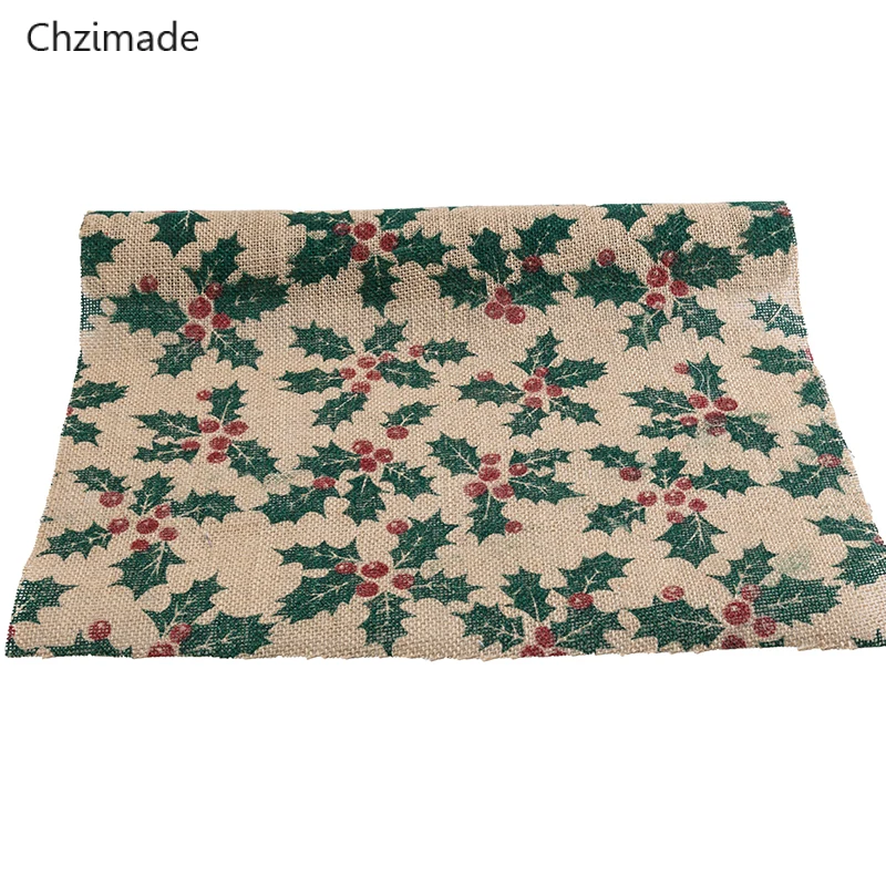Lychee Life Рождественская Джутовая Ткань грубая однотонная льняная ткань для сумки