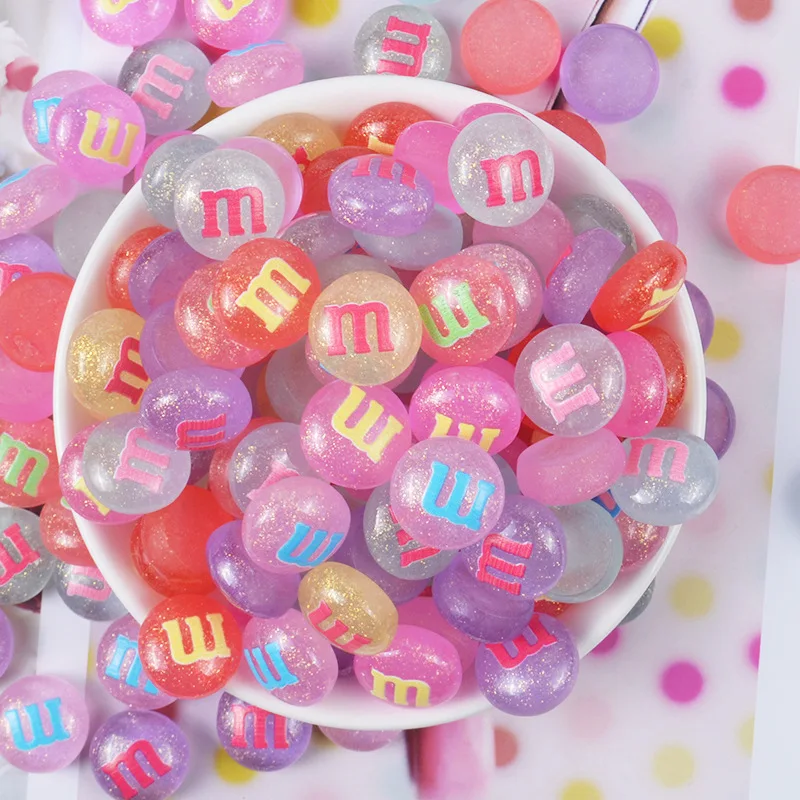 Mixed M Bean Pink Flash-powder Super Light Clay Charms for DIY Slime Accessories Additives In The Slide Resin Clay for Kids