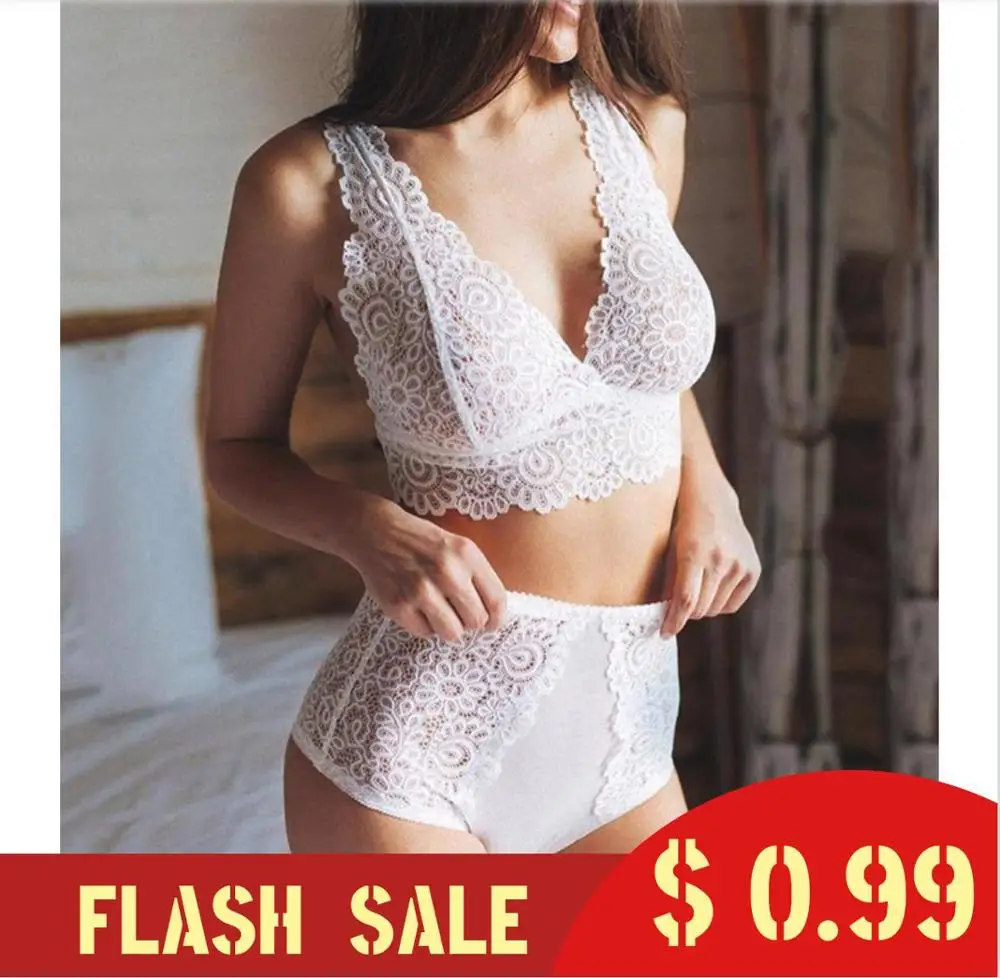 Женский комплект нижнего белья из двух предметов кружевной бюстгальтер и