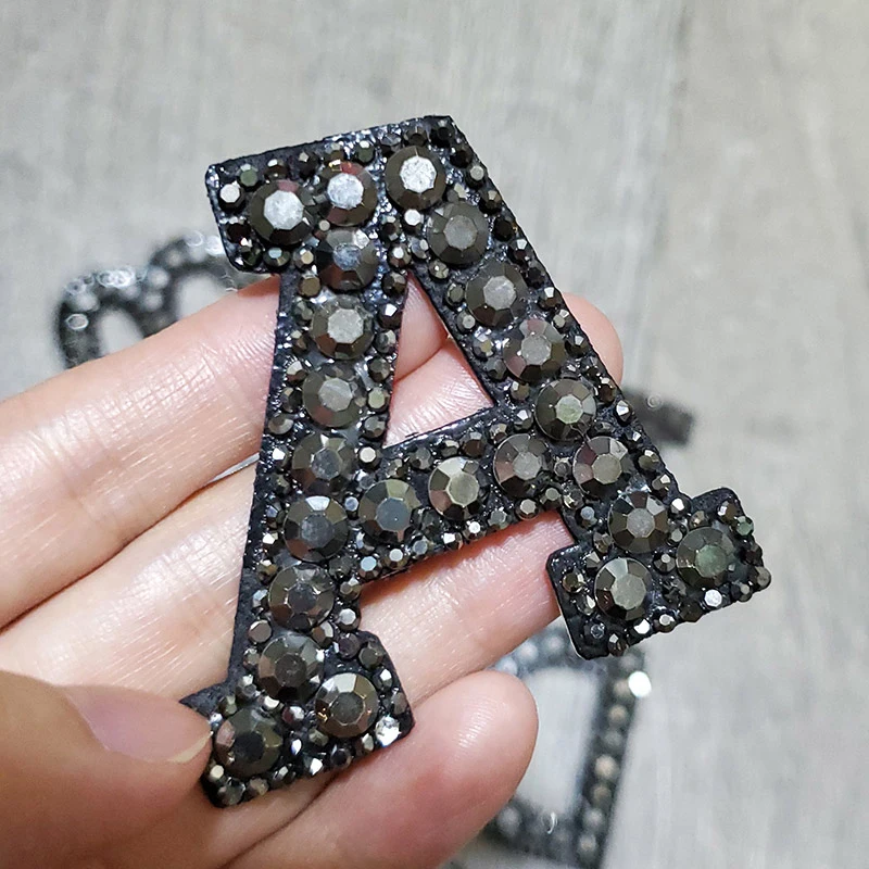 1 шт. полоска английского алфавита стразы аппликация для шитья утюгом нашивка