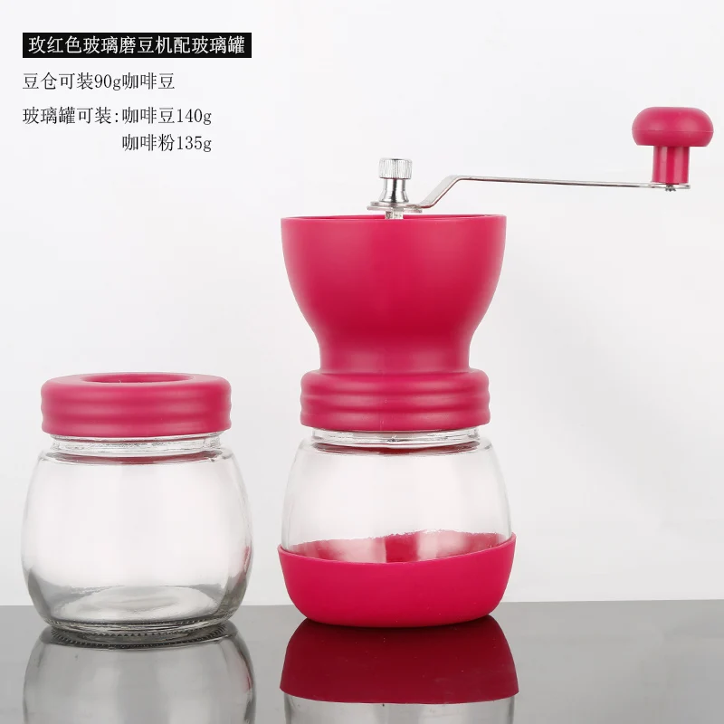 

Mini Portable Manual Coffee Grinder Burr Home High Quality Hand Crank Coffee Grinder Glass Pepper Szlifierka Coffeeware DG50MCG