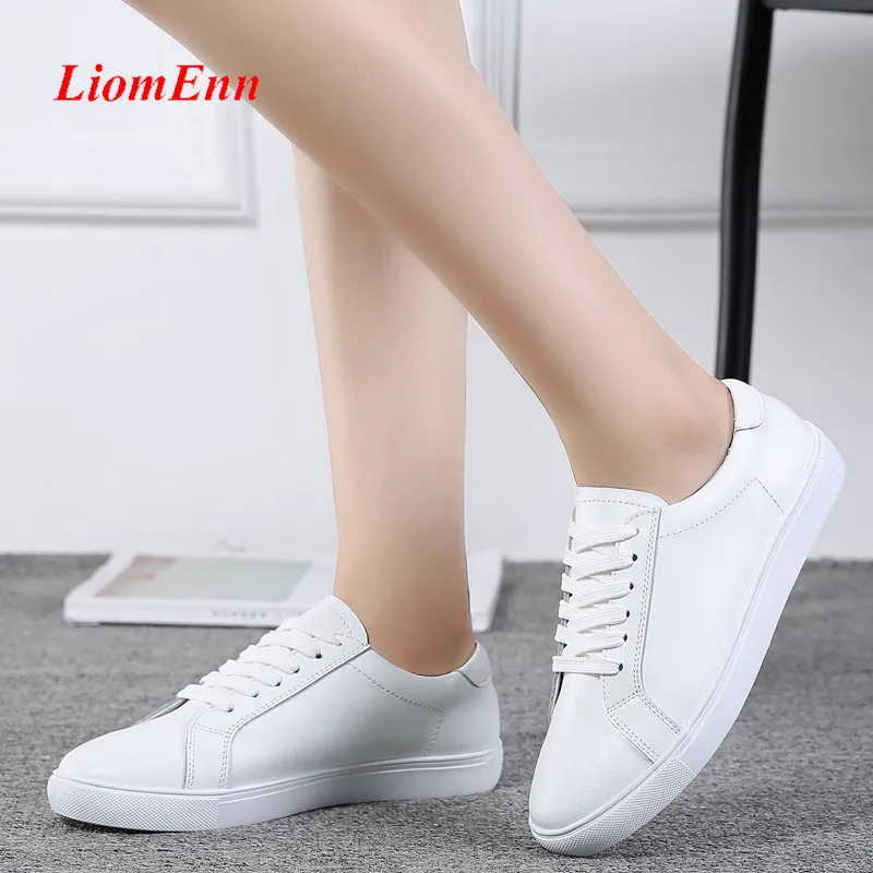 

White Sneakers Women Tennis Female Leather Flat Platform Ladies Fashion Sport Vulcanized White Shoes Women Loafers basket 2020