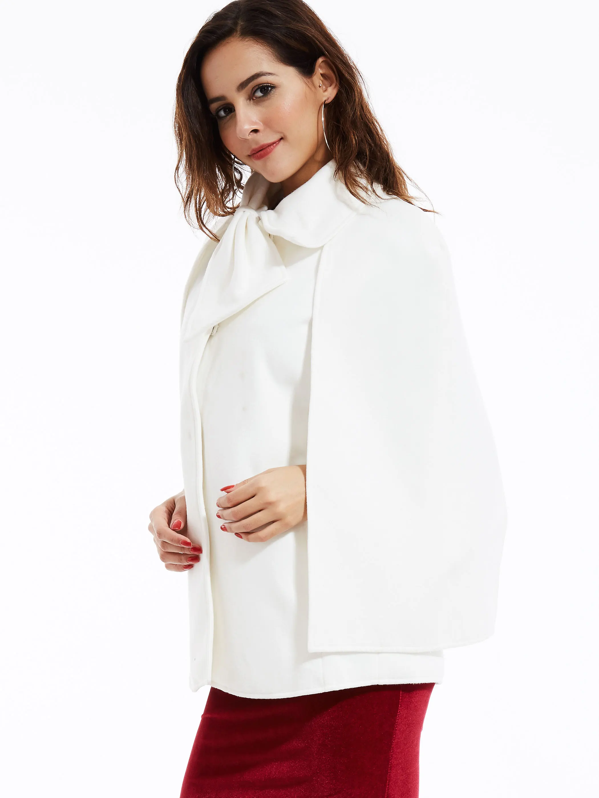 Женская накидка ветрозащитная теплая простая на шнурках|Женские шарфы| |