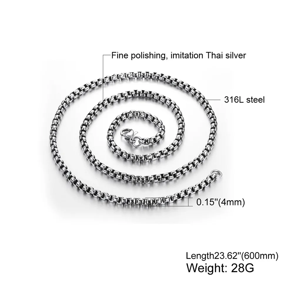Цепочка из нержавеющей стали высокого качества ожерелье серебристого цвета в