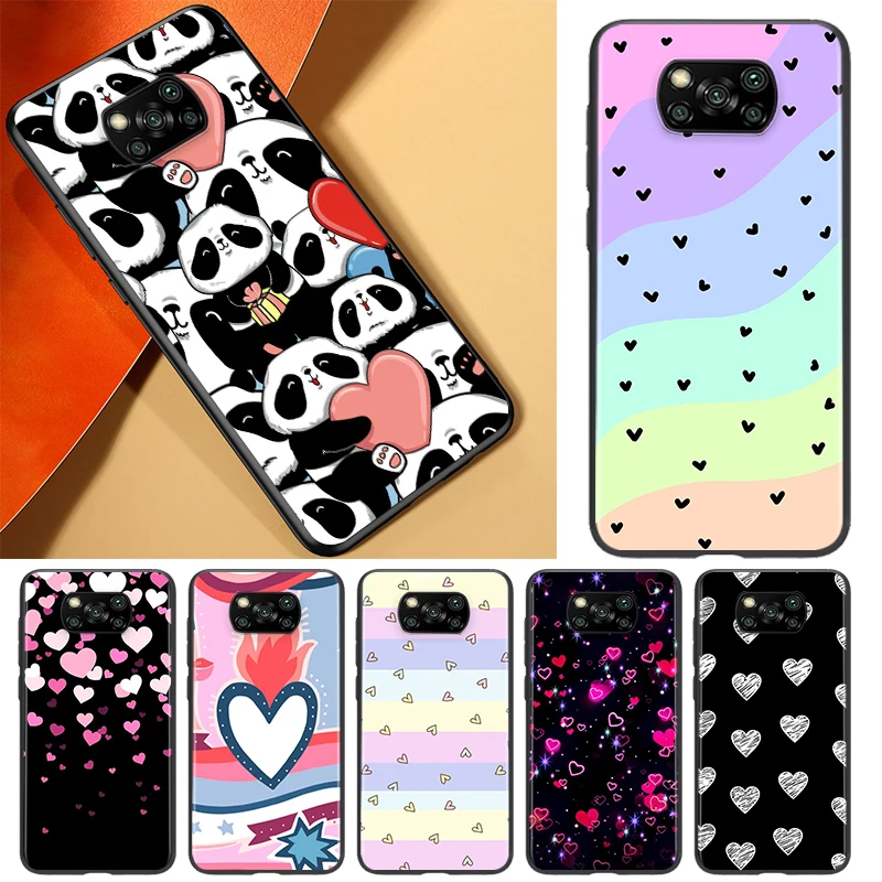 

Cute loving beautiful Phone Case For Xiaomi Civi Play Mix 3 A2 A1 6X 5X Poco X3 NFC F3 GT M3 M2 X2 F2 Pro C3 F1 Black Soft