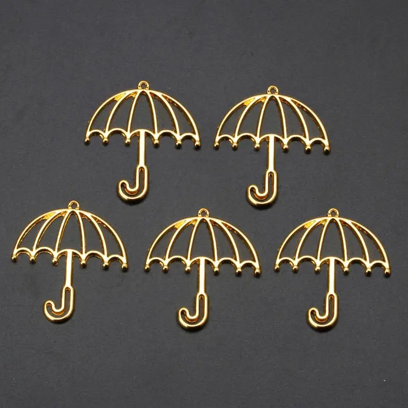 5 шт Золотой зонтик рамка из смолы открытые оправы пустая подвеска изготовление