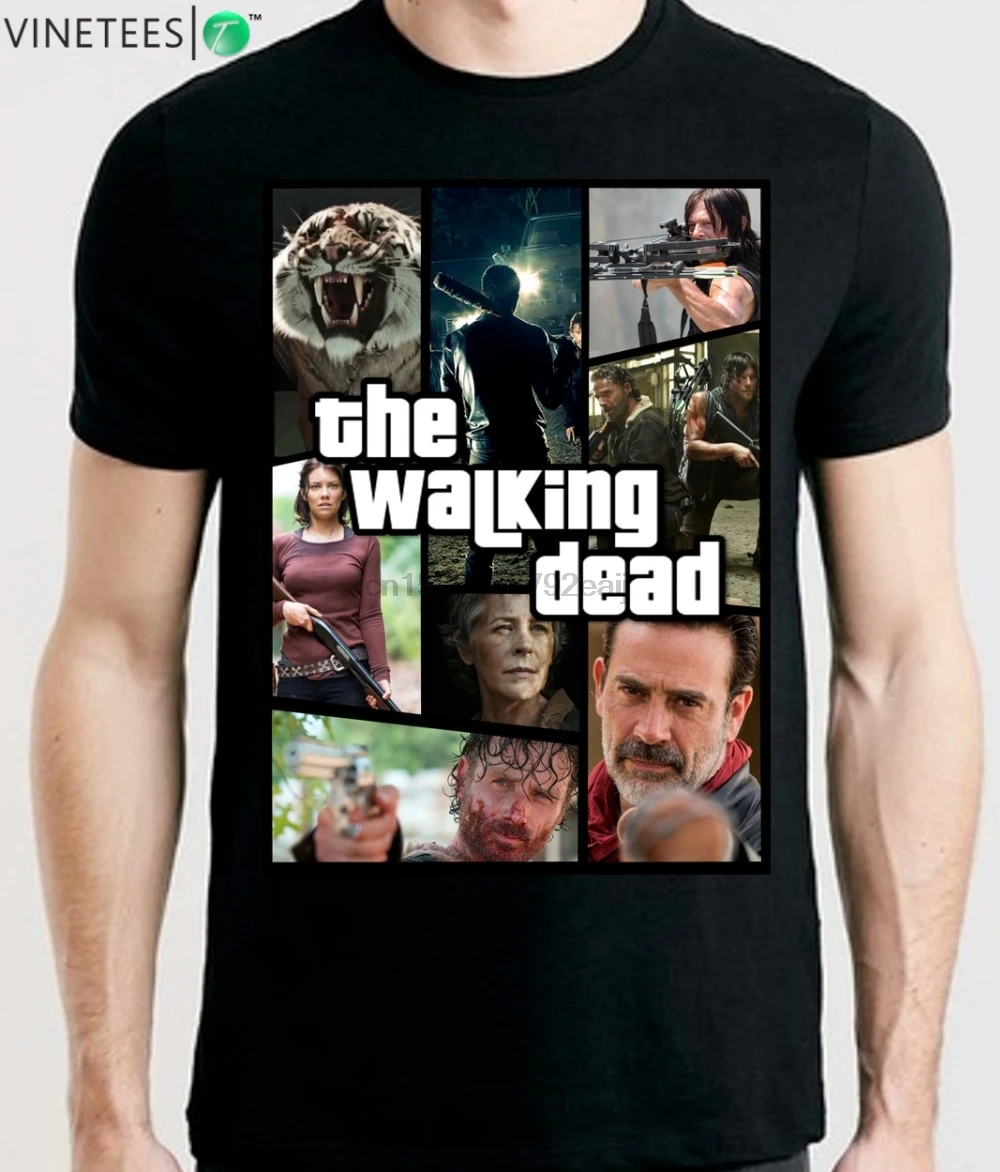 The Walking Dead Сезон 8 Rick Grimes дерил Диксон Neegan Amc Новый высокоэластичный хлопок новая