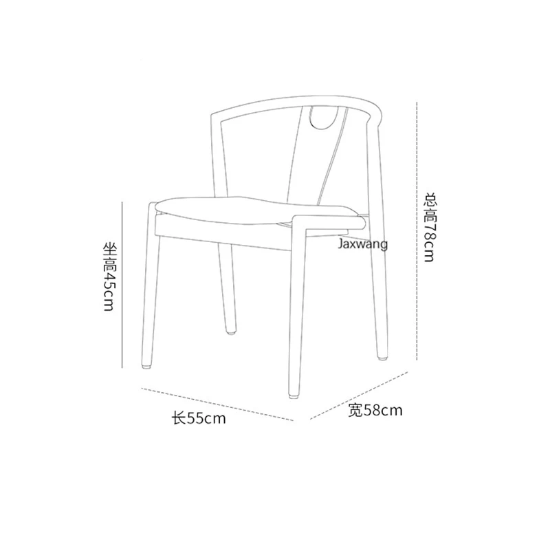 

Nordic Dining Chairs Japanese Designer Dining Chair Solid Wood Modern Simple Chair Backrest Lounge Chair New Chinese Armchair