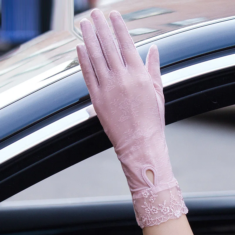 

Tartan Legend Sunscreen Gloves Women's Summer Thin Anti Ultraviolet Lace Riding Driving Sunscreen Hand Sleeve Ice Gloves