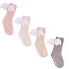 От 0 до 4 лет носки средней длины с крыльями ангелов для новорожденных девочек милые высокие длинные хлопковые носки для малышей удобные детские носки принцессы