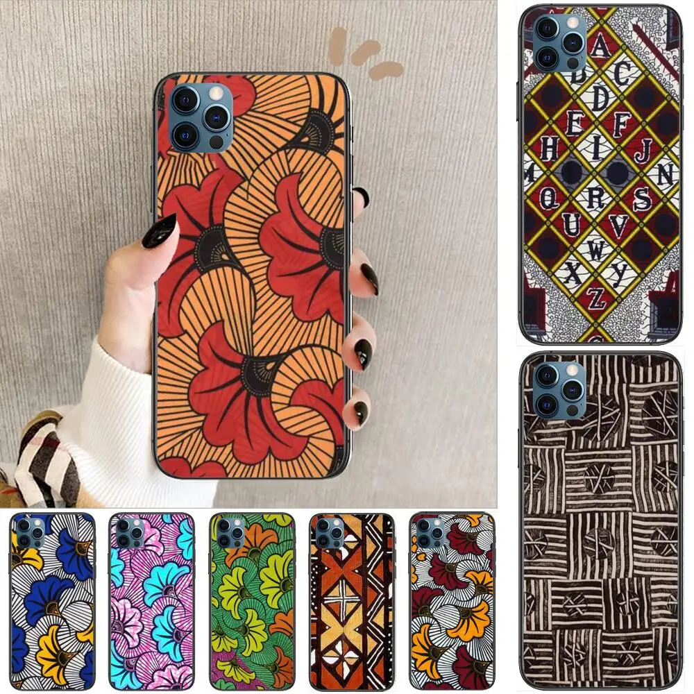 

African style fabric print Phone Cases For iphone 12 Pro Max case 11Pro Max 8PLUS 7PLUS 6S iphone XR X XS mini mobile cell fund