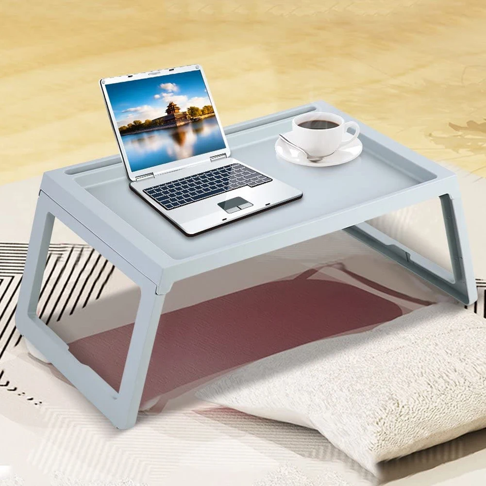 

Grey Multi-Function Table Portable Foldable Desk Laptop Stand Lapdesk Computer Notebook Office Breakfast Bed Tray Serving Table