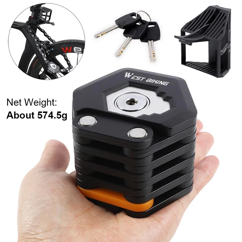 

Foldable Bicycle Lock Hamburger Lock High Security Anti-theft Scooter Lock