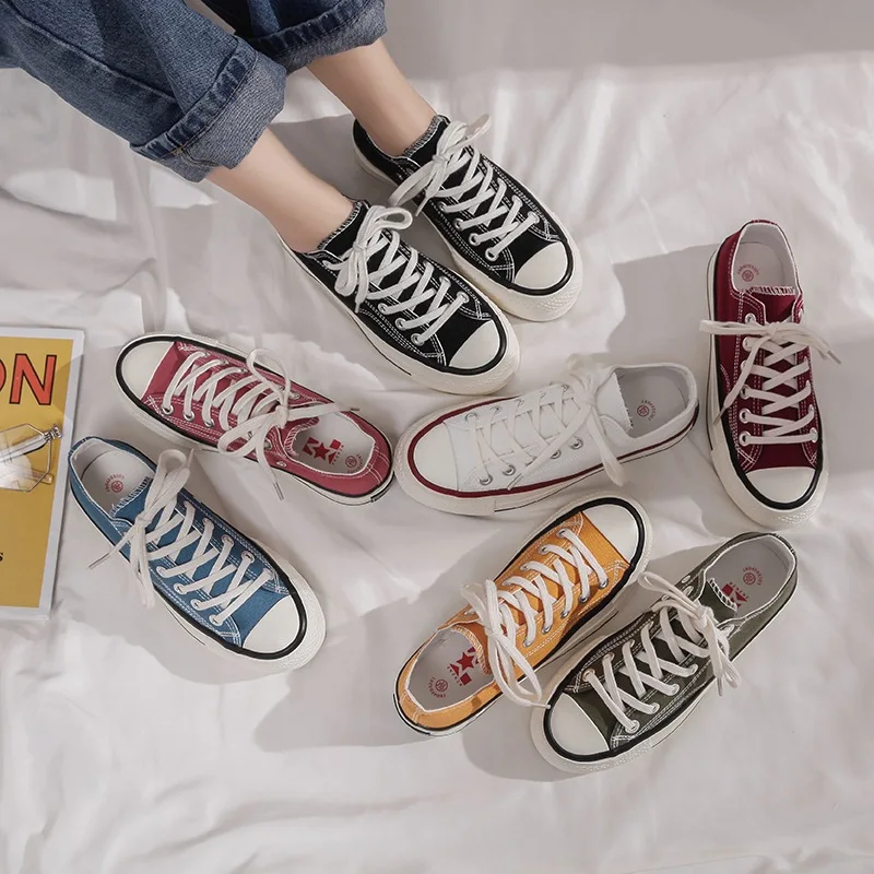 

Classic Womens Shoes Casual Canvas Sneakers 2020 New Harajuku Board Shoes Woman Comfortable Breathable Wild Korean Trend Flats