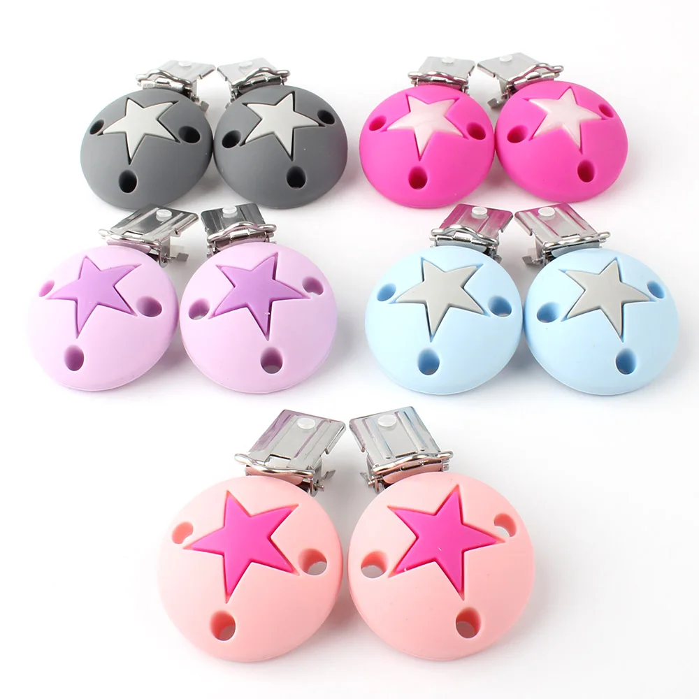 Keep & расти 10 шт. силиконовый Прорезыватель для зубов в форме звезд с металлической