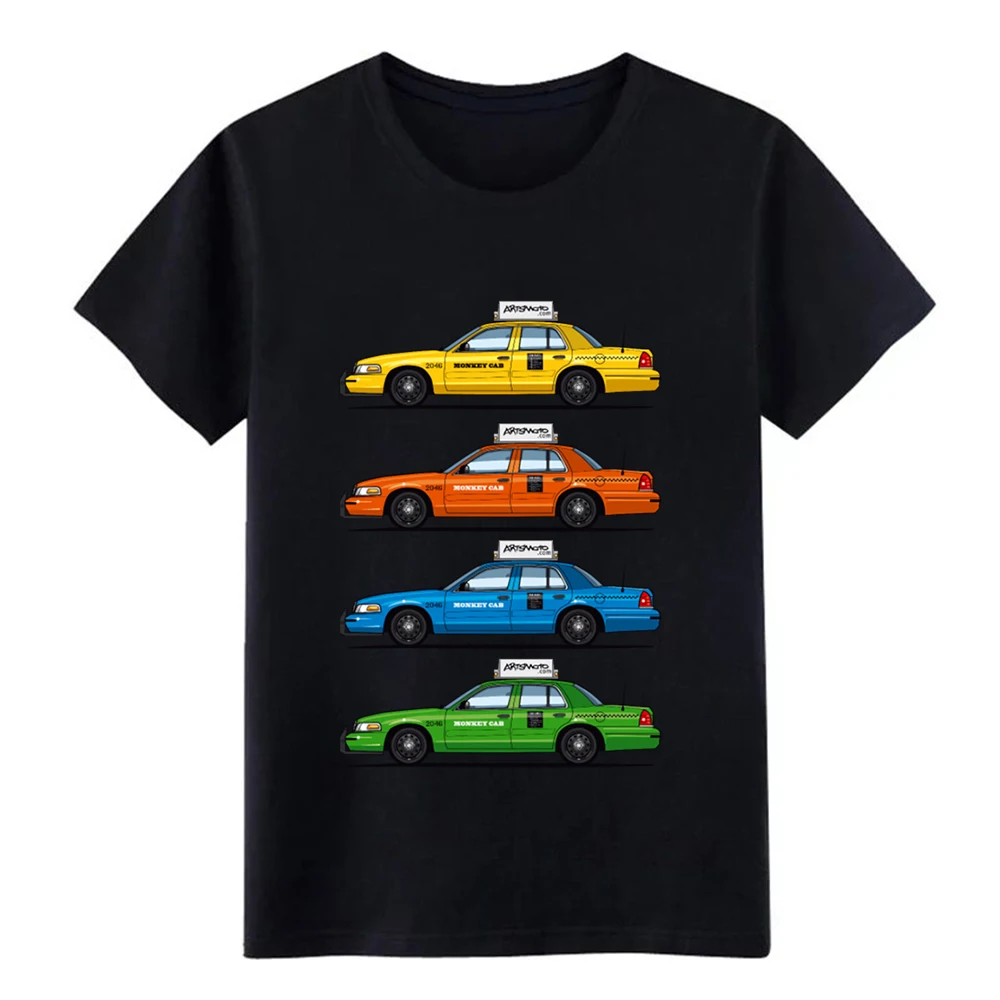 Мужская цветная футболка с рисунком такси Crown Vic дизайнерская S 3xl Kawaii удобная