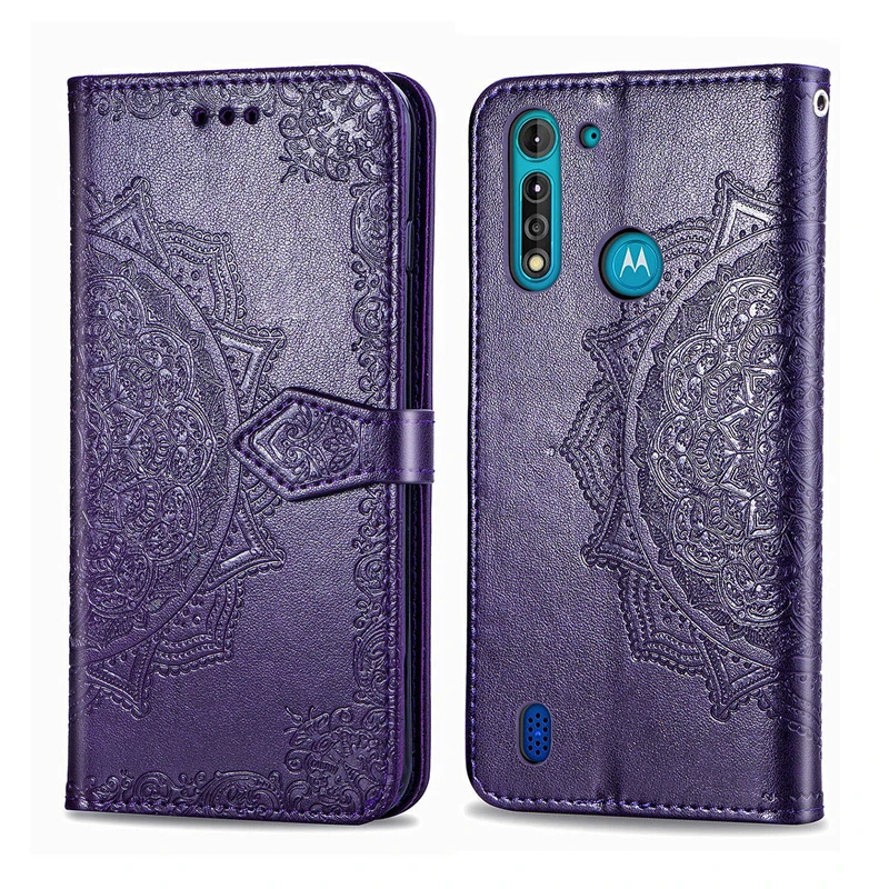 Чехол-Кошелек для Motorola Moto G8 Power Lite чехол из искусственной кожи с цветочным